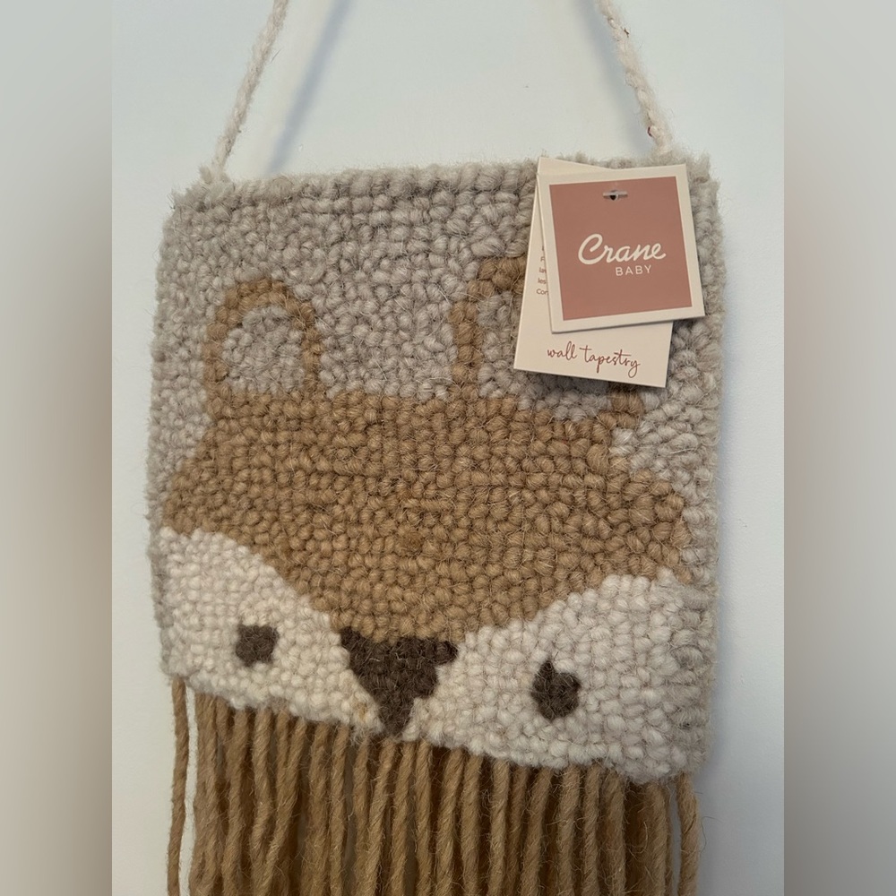 Crane Baby Beige and Brown Wall Tapestry
